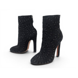  chaussures alaia bottines 37.5 daim noir black