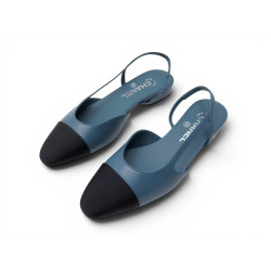  chaussures chanel slingbacks g31519 37 cuir bleu