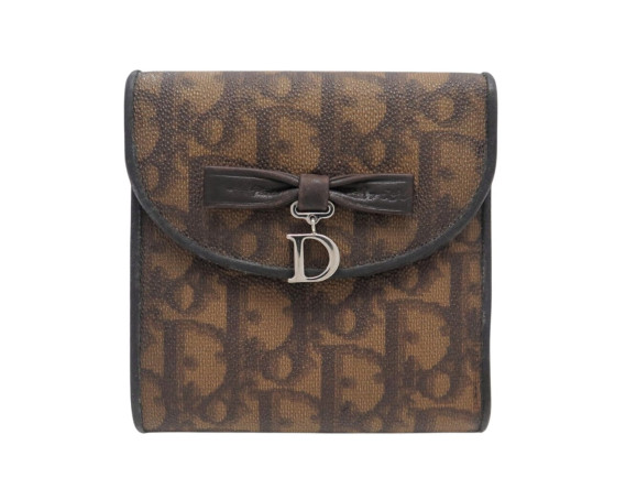 portefeuille christian dior porte monnaie toile