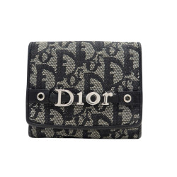 portefeuille christian dior porte monnaie en toile