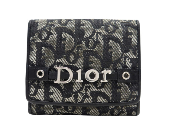 portefeuille christian dior porte monnaie en toile