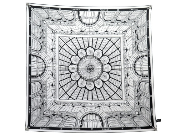 foulard chanel twill verriere logo cc carre 90 en