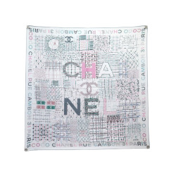  foulard chanel twill tweed logo cc cambon carre