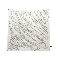  foulard chanel twill tweed logo cc bijoux perles