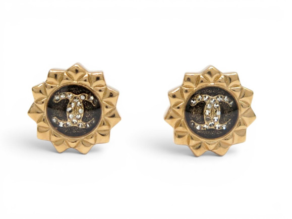 boucles d'oreilles chanel soleil logo cc ab5797