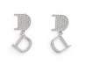 boucles d'oreilles dior pendante logo cd strass