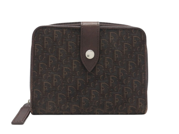 portefeuille christian dior zippe en toile