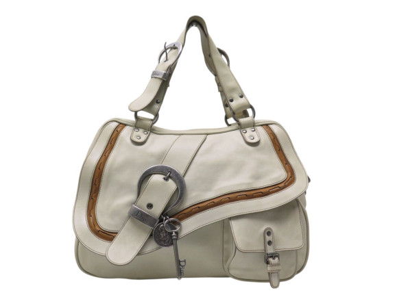 sac a main christian dior gaucho double saddle large