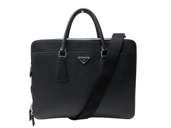  sacoche prada porte document pc cuir saffiano