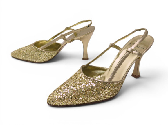 chaussures christian dior legende 39 cuir dore
