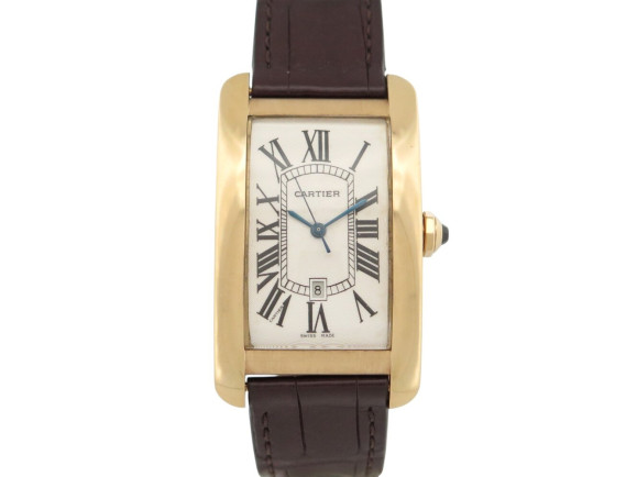 montre cartier tank americaine gm 1740 45mm or jaune