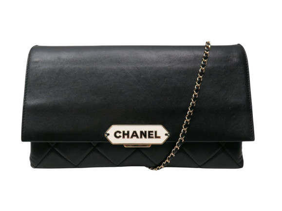 sac a main chanel single flap rabat plaque 2 way cuir