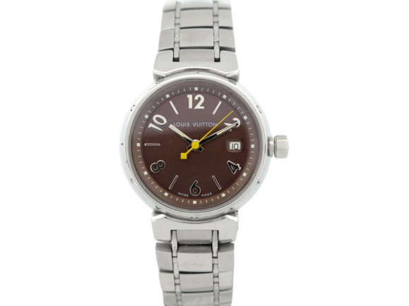 montre louis vuitton tambour q1211 28mm en acier