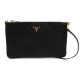 NEUF POCHETTE PRADA TROUSSE DE MAQUILLAGE TOILE NOIR SAC MAIN CANVAS CLUTCH 200€