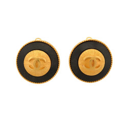  boucles d'oreilles chanel 1993 clips rondes