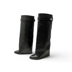 chaussures bottes givenchy shark 39 en cuir noir