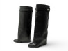 chaussures bottes givenchy shark 39 en cuir noir