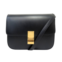 sac a main celine classic medium en cuir box noir
