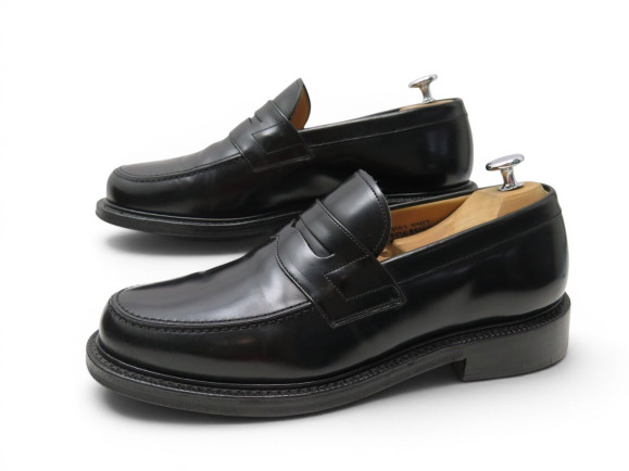 chaussures church's mocassins staden 7 41 en cuir noir