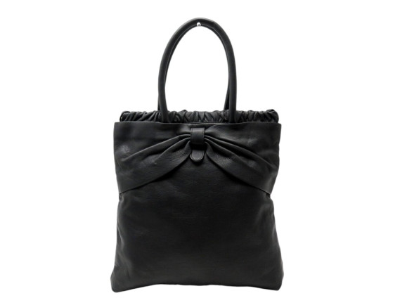 sac a main red valentino cabas noeud en cuir noir