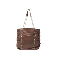  sac a main red valentino cuir marron oeillets