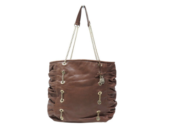 sac a main red valentino cuir marron oeillets