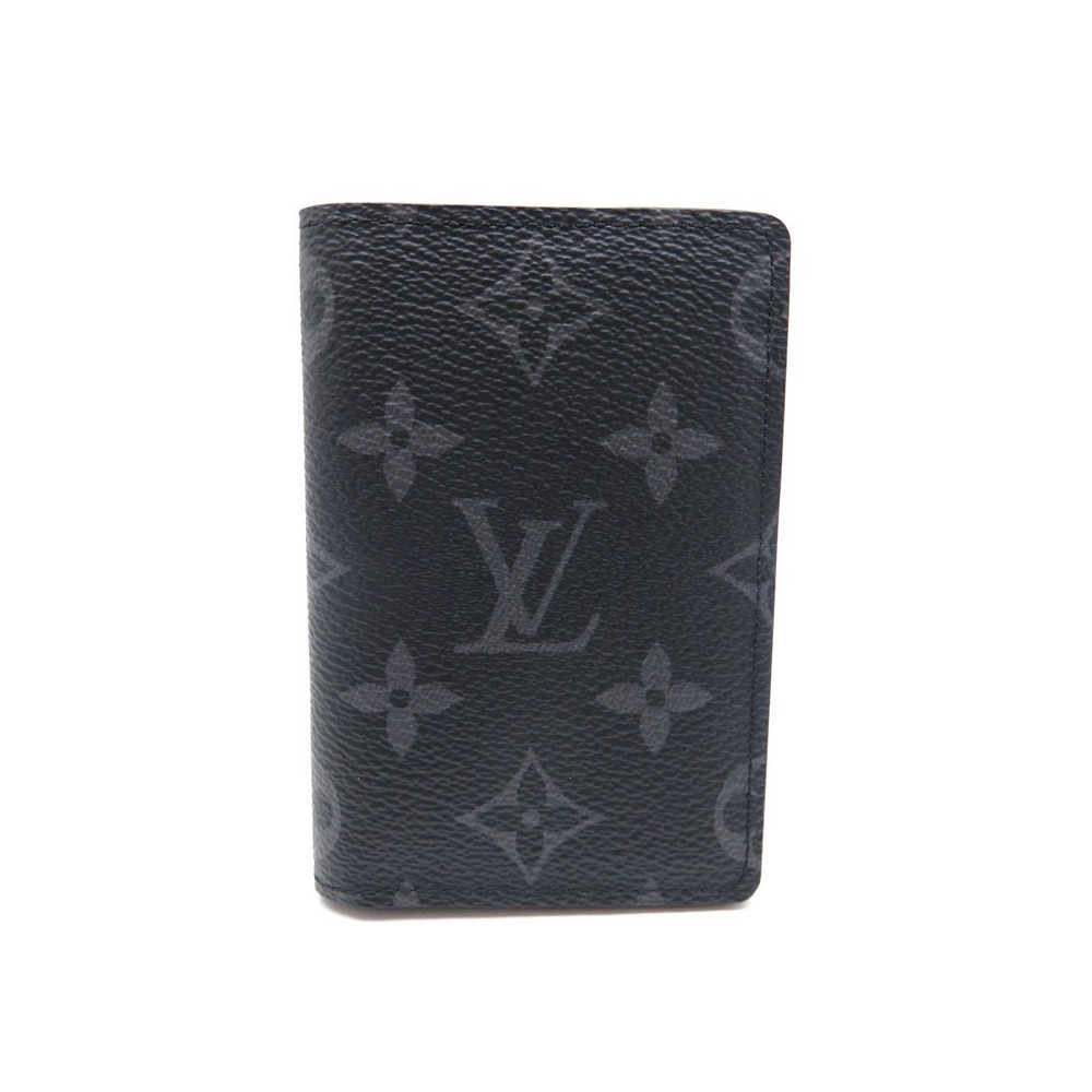 Louis Vuitton Pocket Organizer Monogram Eclipse Black Wallet www