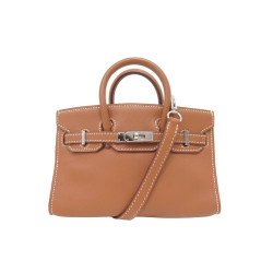 rare  sac a main hermes birkin mini 15 cm cuir