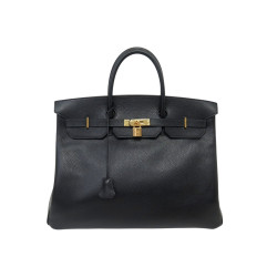 sac a main hermes birkin 40 en noir cuir ardennes 1992
