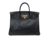 sac a main hermes birkin 40 en noir cuir ardennes 1992