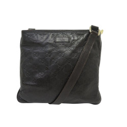 sacoche gucci messenger 201538 cuir guccissima marron