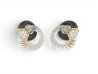 boucles d'oreilles boucheron onyx cristal de roche et