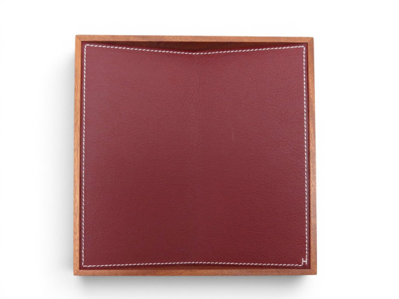  vide poche hermes pleiade cuir taurillon bois