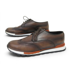 chaussures berluti fast track cuir patine marron 10.5