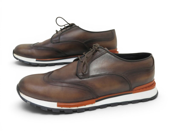 chaussures berluti fast track cuir patine marron 10.5