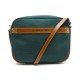 NEUF SAC A MAIN LANCEL POCHETTE SACOCHE BANDOULIERE TOILE VERTE CUIR PURSE 145€