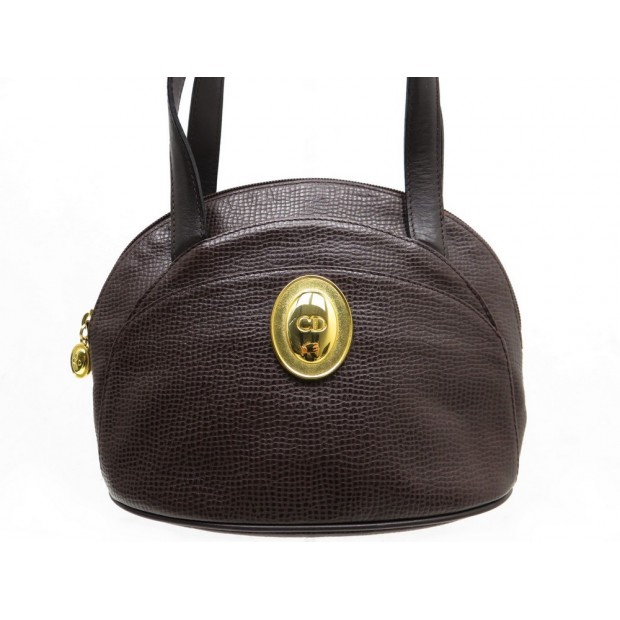 NEUF SAC A MAIN DIOR BANDOULIERE CUIR GRAINE MARRON 