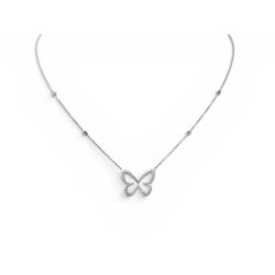  collier messika butterfly pm diamants 0.58ct en