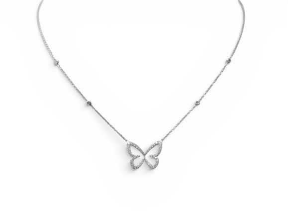 collier messika butterfly pm diamants 0.58ct en