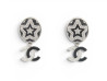 boucles d'oreilles chanel logo cc etoiles strass