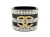  bracelet chanel manchette logo cc strass 15.5cm