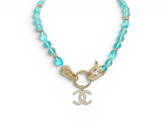 collier chanel ras du cou dragon poisson logo cc
