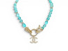 collier chanel ras du cou dragon poisson logo cc