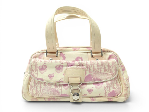 sac a main christian dior bowling toile cherry