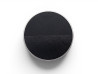 broche hermes ronde 2 tons de cuir noir metal