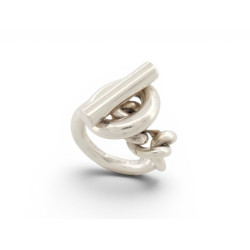 bague hermes croisette gm h104587b t53 argent massif