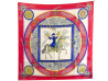 foulard hermes feux d'artifice carre 90 en soie rouge