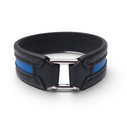  bracelet hermes en cuir bicolore bleu noir t19