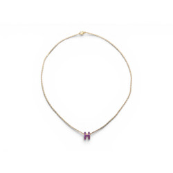  collier hermes pop h mini chaine dore pendentif