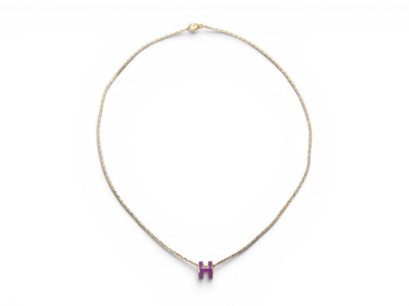 collier hermes pop h mini chaine dore pendentif